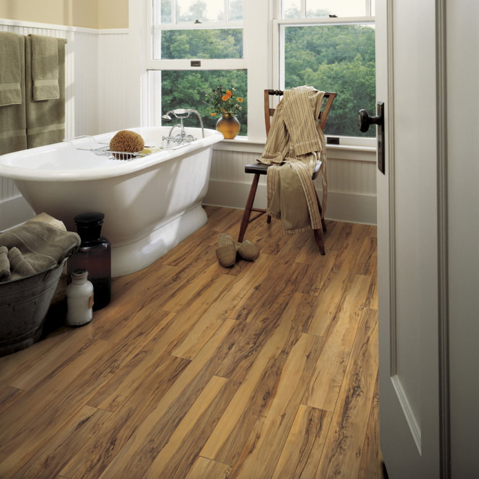 Laminate in the bathroom Laminate in the bathroom