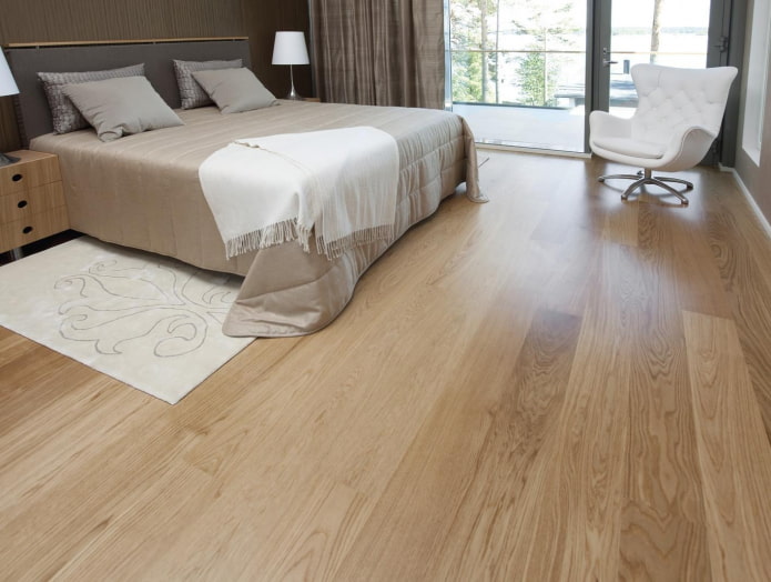 light laminate in the bedroom