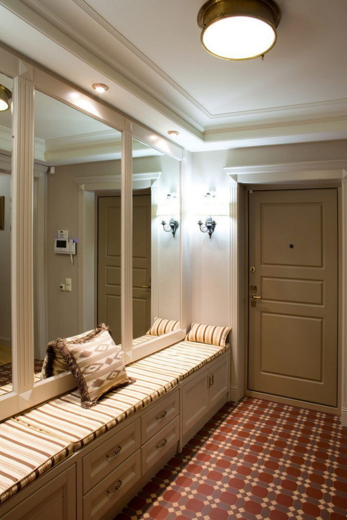 lighting in the interior of a small corridor