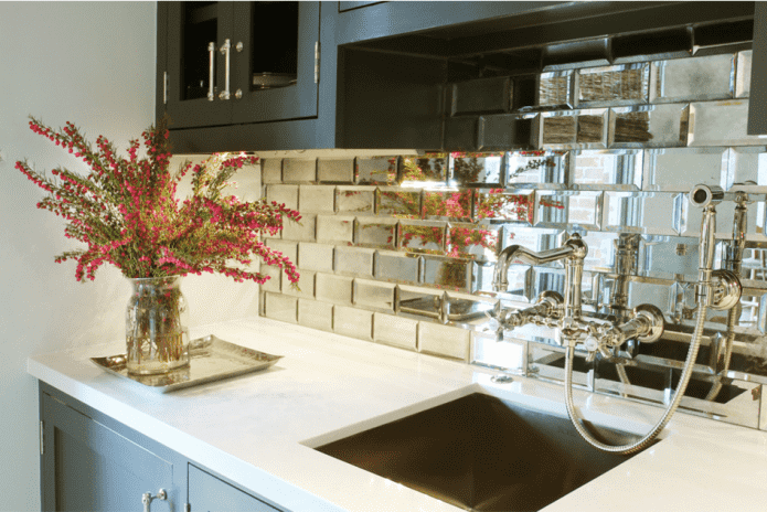brickwork in the interior of the kitchen