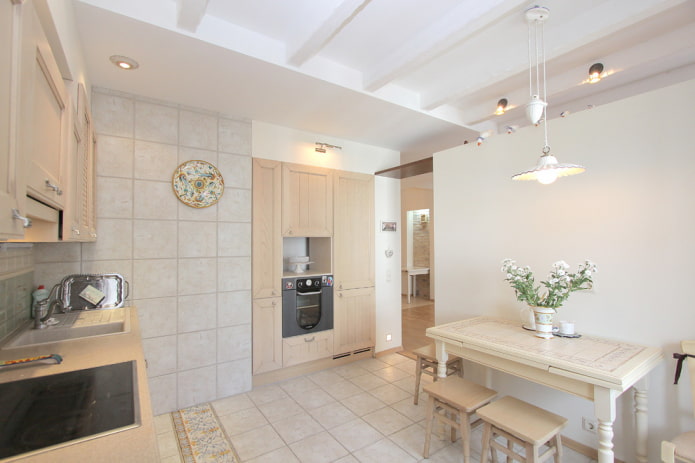 finishing the kitchen in light colors