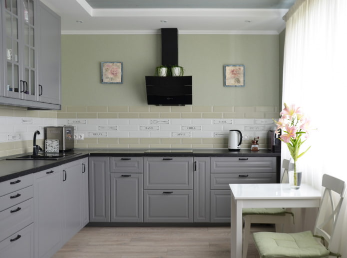 kitchen interior in light colors