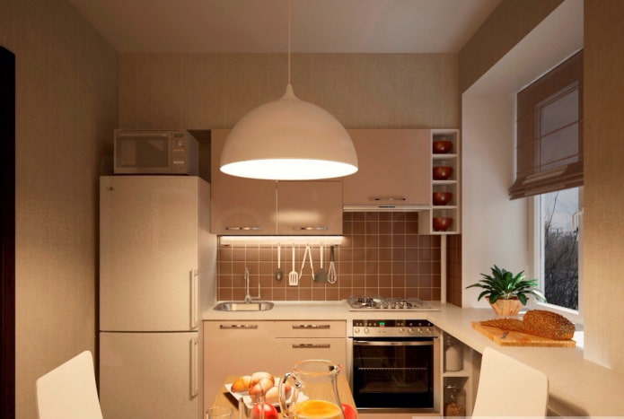 lighting in the kitchen with an area of 6 squares lighting in the kitchen with an area of 6 squares