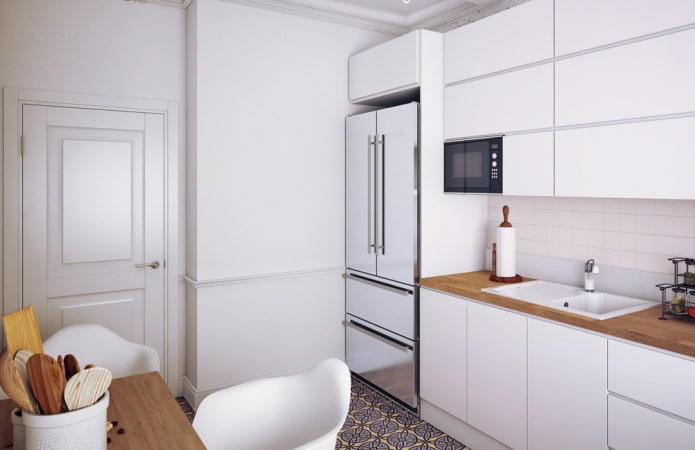 refrigerator in the kitchen with an area of 8 sq m refrigerator in the kitchen with an area of 8 sq m