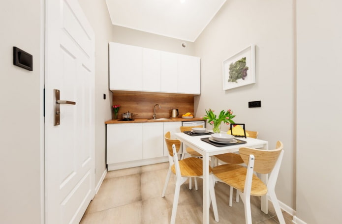 finishing the kitchen with an area of 8 sq m finishing the kitchen with an area of 8 sq m