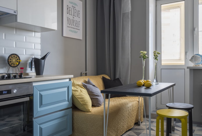 sofa in the kitchen with an area of 8 sq m sofa in the kitchen with an area of 8 sq m