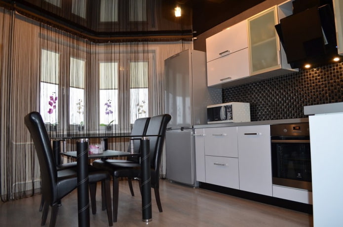 muslin in the interior of the kitchen