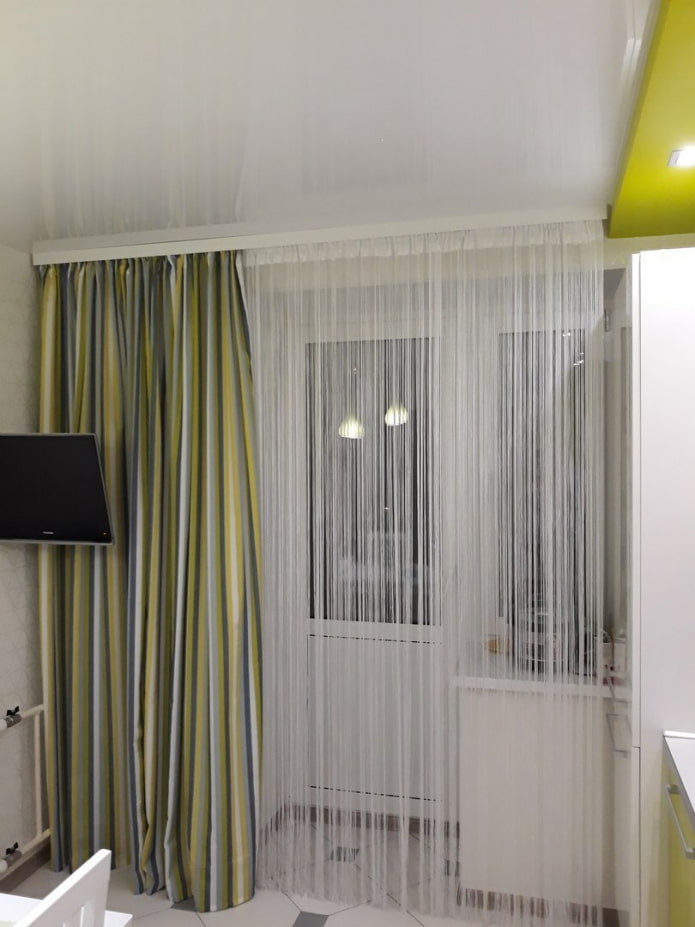 muslin in the interior of the kitchen