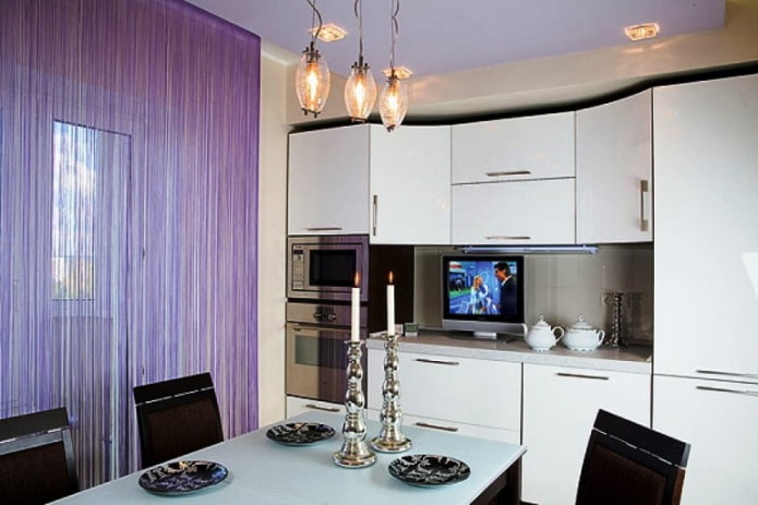 muslin in the interior of the kitchen