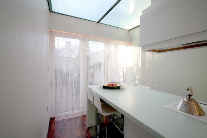 muslin in the interior of the kitchen