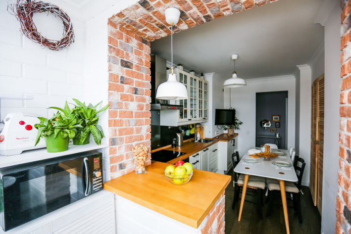 kitchen design on the loggia
