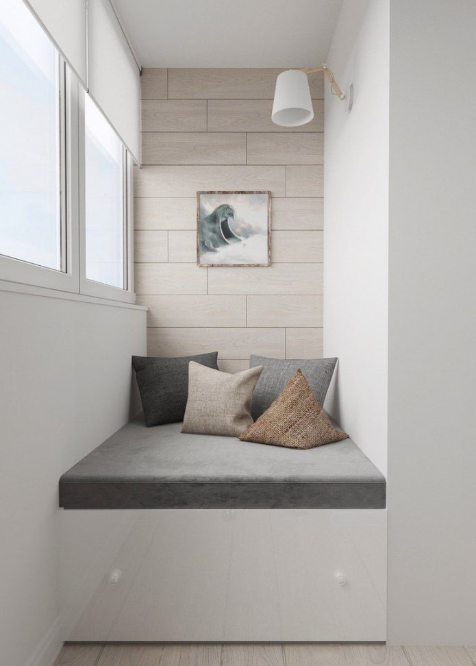 bed on the podium on the balcony bed on the podium on the balcony