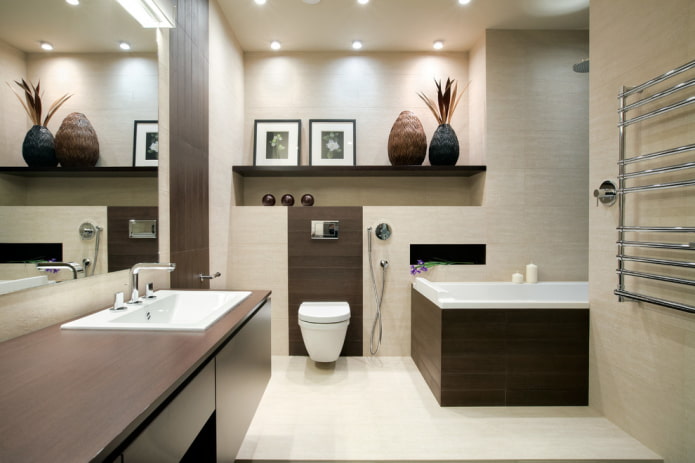 decor and lighting in the bathroom in the style of minimalism decor and lighting in the bathroom in the style of minimalism