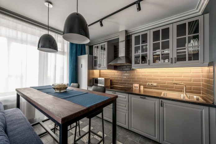 set in the interior of the kitchen with an area of 10 sq. set in the interior of the kitchen with an area of 10 sq.