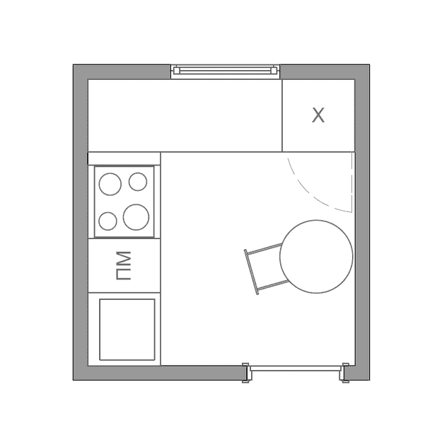 kitchen layout with an area of 5 sq m kitchen layout with an area of 5 sq m