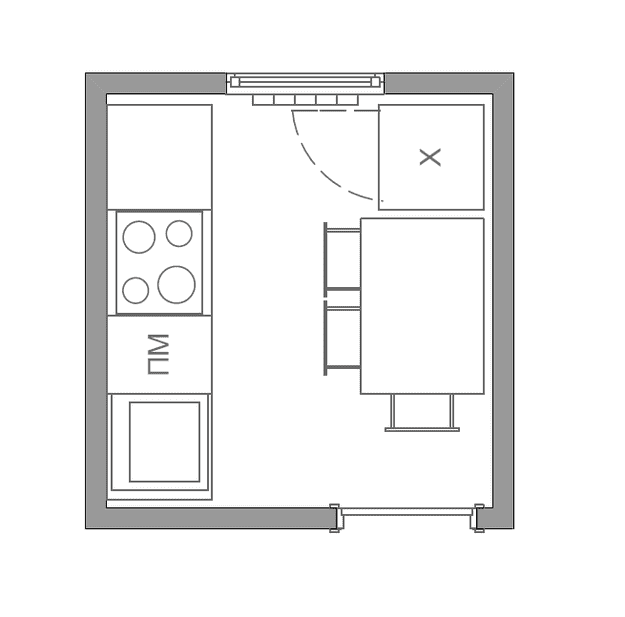 kitchen layout with an area of 5 sq m kitchen layout with an area of 5 sq m