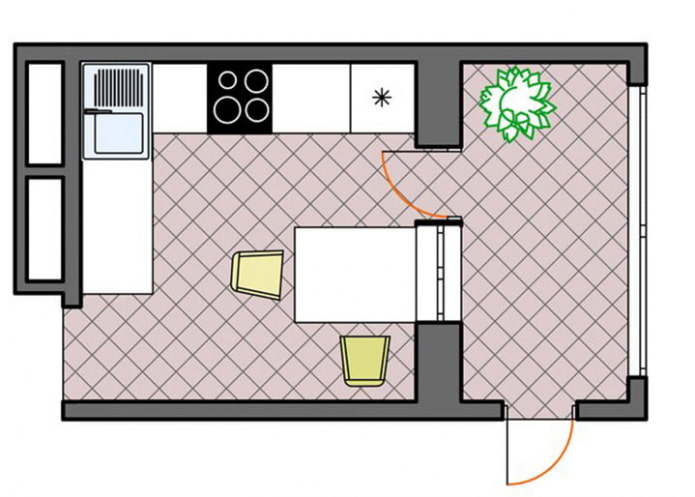 kitchen layout with an area of 5 sq m kitchen layout with an area of 5 sq m