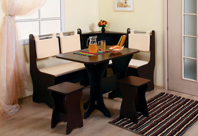 furniture corner with open shelf in the kitchen furniture corner with open shelf in the kitchen