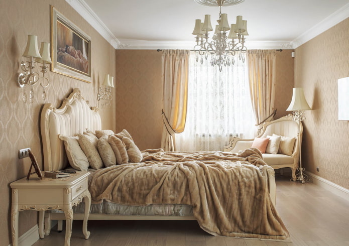 finishing the bedroom in a classic style