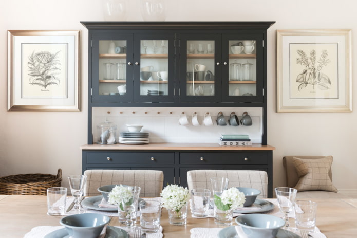 dishware in the dining room