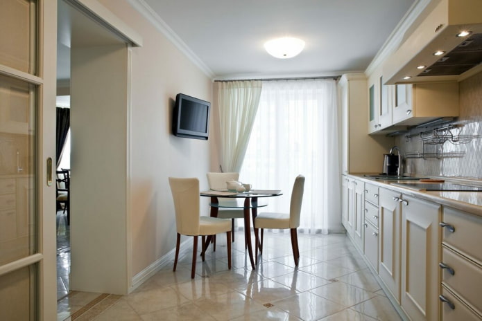 TV over the table in the kitchen TV over the table in the kitchen