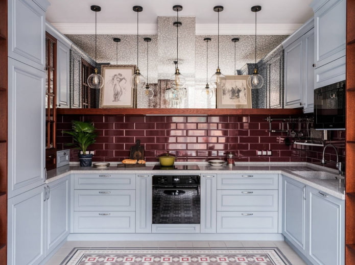 kitchen in pastel colors