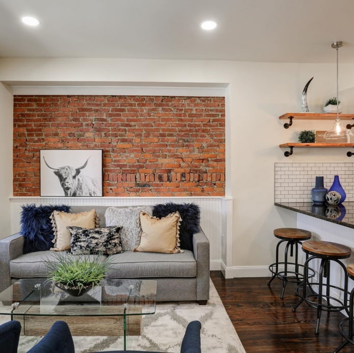 part of a red brick wall