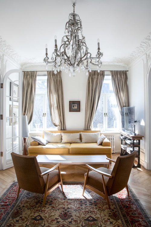 rectangular living room