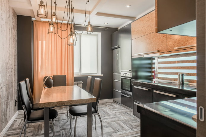 spacious kitchen with refrigerator