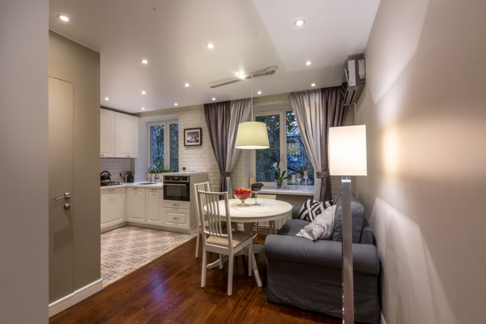 Kitchen-living room general view