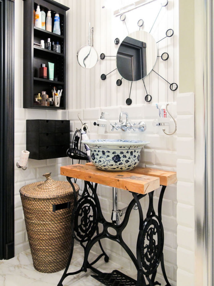 Typewriter in the bathroom