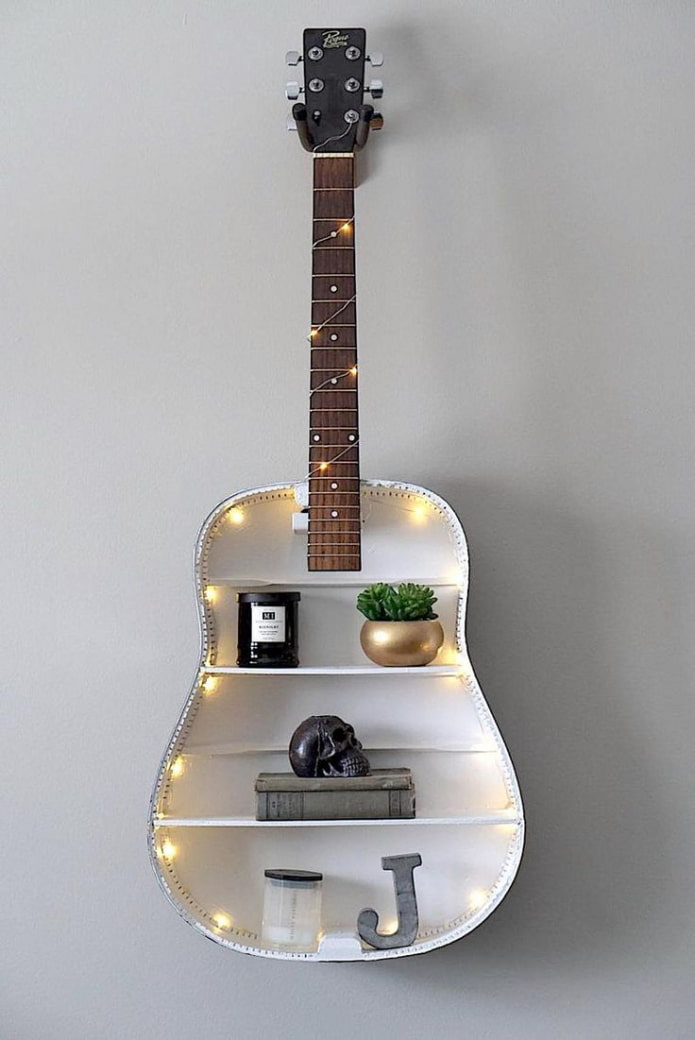 Guitar with garland