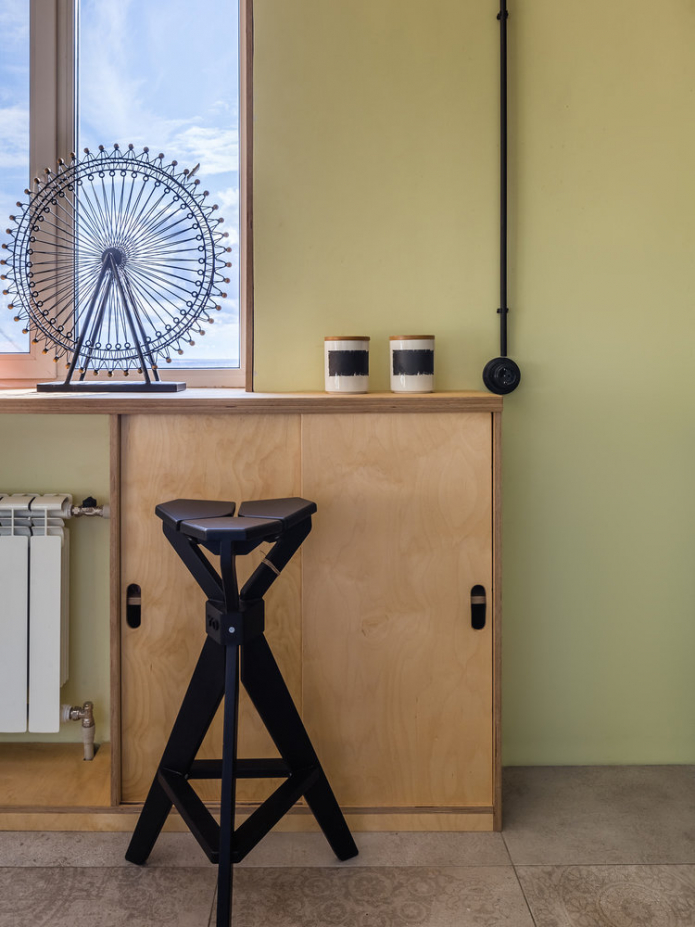 Stool and windowsill Stool and windowsill