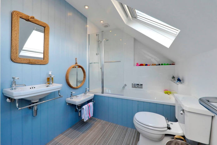 bathroom in the attic