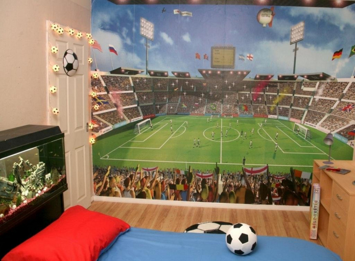 football match at the stadium