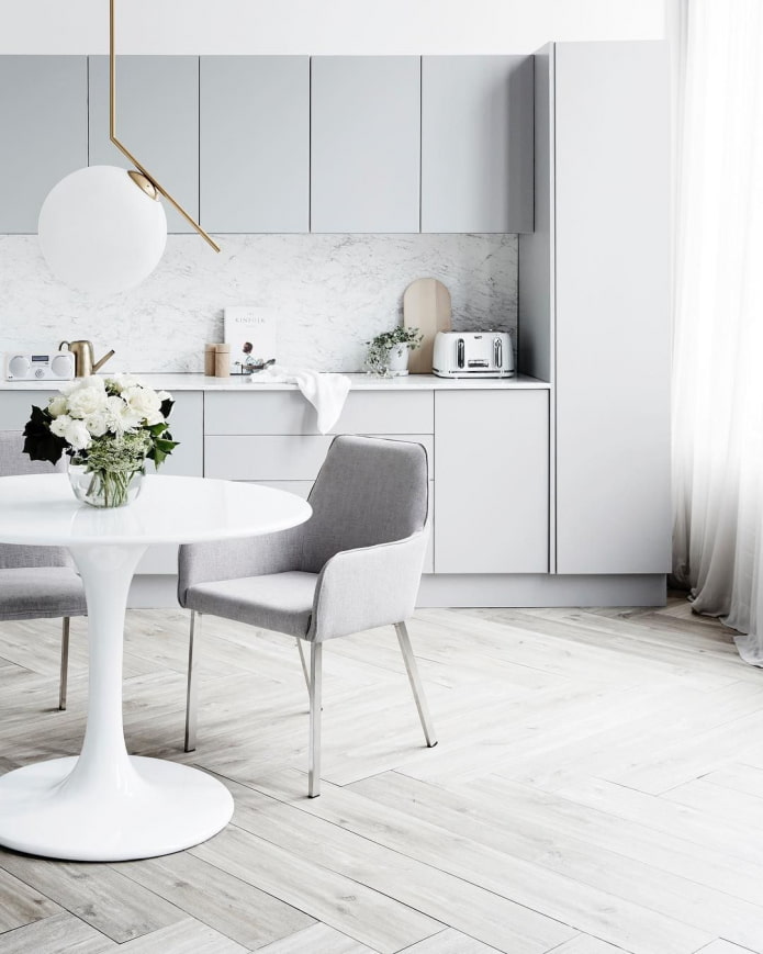 gray kitchen in modern style