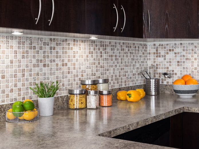 apron under the mosaic