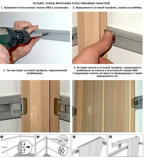 step-by-step installation of panels on the frame