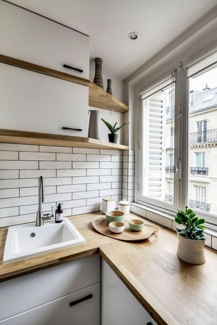 working area on the windowsill