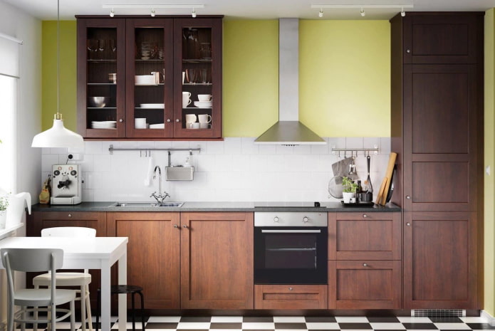 wooden kitchen facades