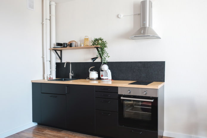 short apron in the kitchen