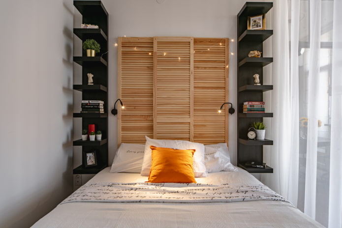 Louvered door headboard Louvered door headboard