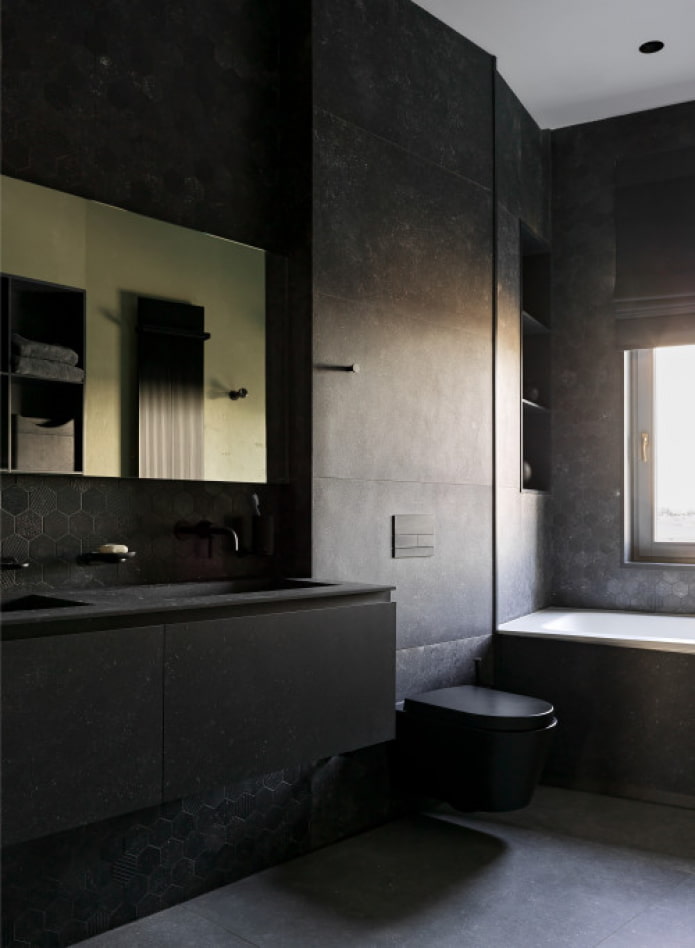 black bathroom furniture