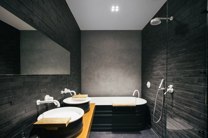 matte walls in the bathroom