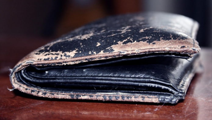 Worn out wallet Worn out wallet