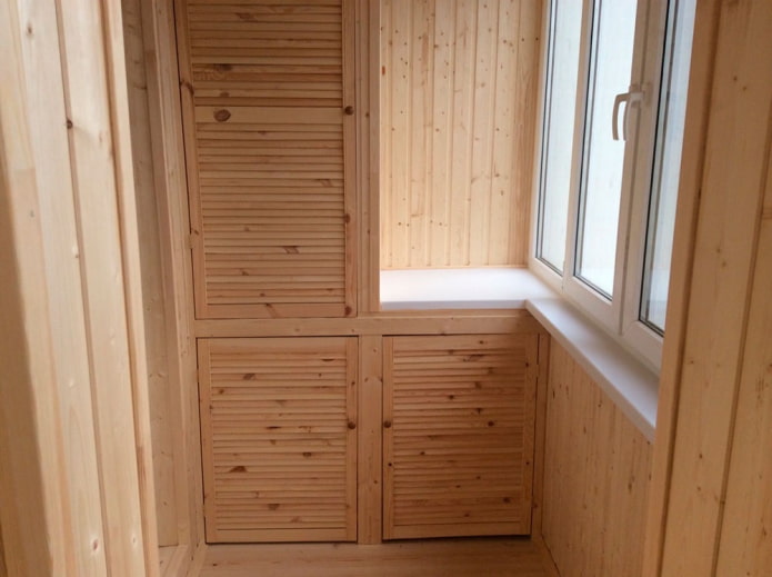 wardrobe from the lining on the balcony wardrobe from the lining on the balcony