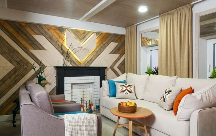 panels made of wood on the wall panels made of wood on the wall