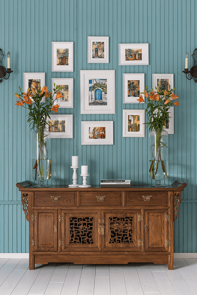 narrow wooden planks on the walls narrow wooden planks on the walls