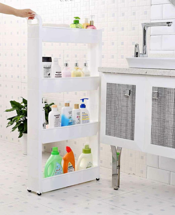 Plastic mobile shelf