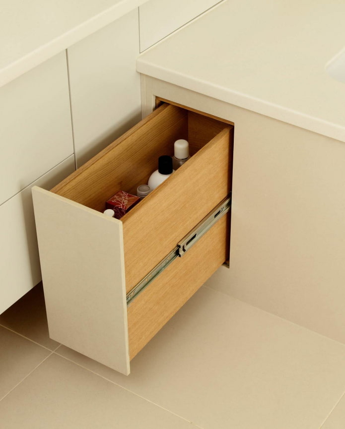 Drawer under the bathroom